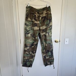 Military Fatigues Men's Medium Long Camo Green